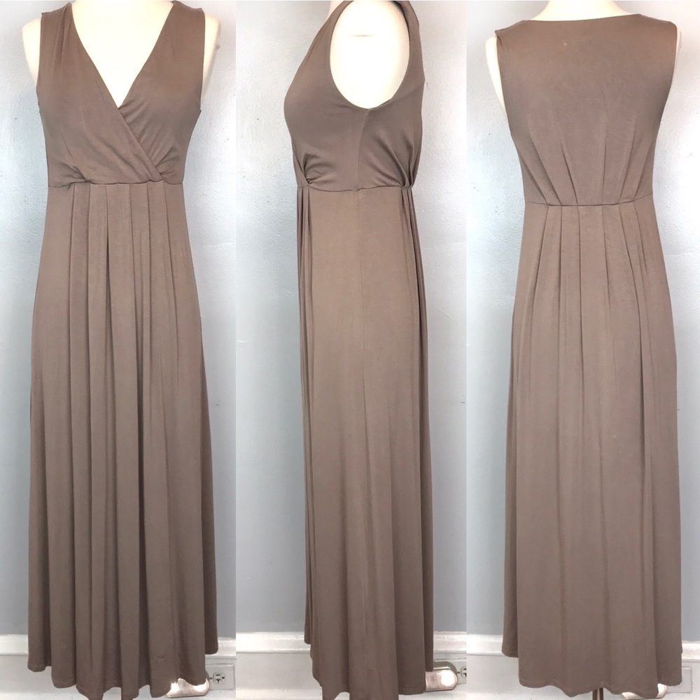 Pure Collection Camel/Beige Empire Waist Maxi Sz 2